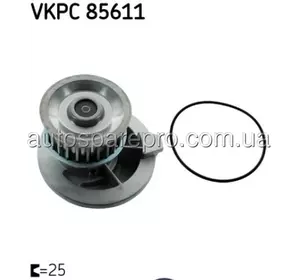 Vkpc85611  , Skf, Помпа Воды Opel Astra 1.7D/Td/2.0 16V/ 1.8 16V 91-