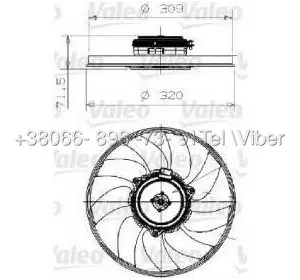( Valeo 696027 ) Вентилятор, Охлаждение Двигателя Opel Vectra