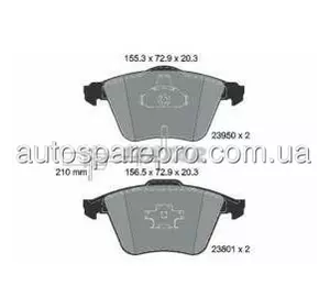 Textar 2395001 Комплект Гальмівних Колодок Audi A4 B6