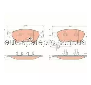 ( Trw Gdb1553 ) Комплект Тормозных Колодок Передний , Audi A6